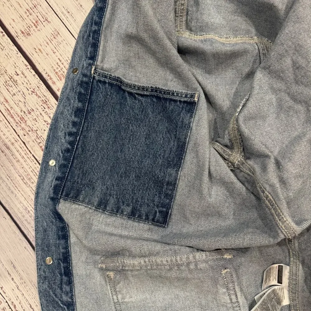 Levi's Relaxed Fit Denim Chore Coat Mens L Blue Medium Wash Workwear GUC